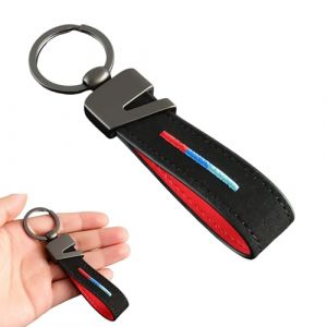 Porte-cl&eacute;s pour BMW | Lani&egrave;re en Cuir avec Logo M&eacute;tallique | Porte-cl&eacute;s Robuste et Durable Compatible avec les Cl&eacute;s BMW E60, F30, G01 et Autres Mod&egrave;les | Accessoire Auto (INFINITY&BREATHE, neuf)