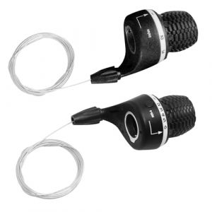 Generisch 18 Vitesses Levier de Vitesse V&eacute;lo 3x6 Revoshifter Set 6 Vitesses Levier de Vitesse Poign&eacute;e Tournante Twist pour V&eacute;los de Route VTT V&eacute;lo de ville V&eacute;lo Pliant Accessoires de V&eacute;lo, 1 Paire (vusintalu, neuf)