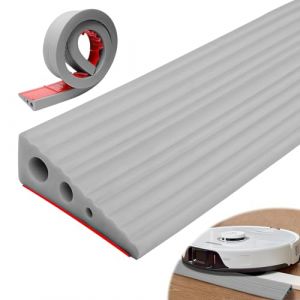 Rampe de Seuil de Porte, Rampe de Seuil PVC 100x6.5x2.5CM, Seuil de Porte en Silicone pour Fauteuil Roulant, Poussette, Salle de Bain et Ouvertures de Portes, Barre de Caoutchouc (PGonline, neuf)