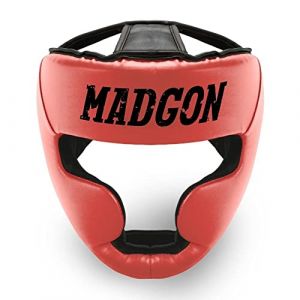 MADGON Casque Boxe Absorbe Parfaitement Les Chocs &ndash; Casque Boxe Pro Int&eacute;gral &ndash; Bonne Vision et Transpiration Minime - Casque pour Arts Martiaux, MMA, Boxe, Kick-Boxing et Sparring - Sac Inclus (Martial Sports, neuf)