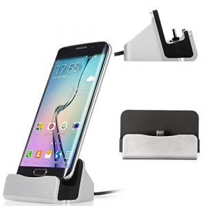 Micro USB Charing Dock, Superior ZRL&reg; Desktop Aluminium Charge & Data Sync Chargeur Station Stand Berceau pour Samsung Galaxy S7 Edge/S6/S5/S4, Note5/4/3 HTC, LG, et Plus (superior ZRL, neuf)