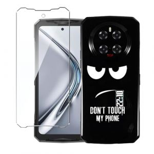 LYZXMY Coque pour Doogee V40 Pro (6.78") Noir Housse + 1 x Verre tremp&eacute; Protection &eacute;cran, Souple Silicone &Eacute;tui Protection Bumper TPU T&eacute;l&eacute;phone Case Cover-DUO5 (SLMY, neuf)