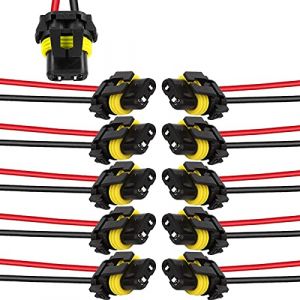 Xiatiaosann 10 pièces 9005 HB3 9006 HB4 prise d'ampoule adaptateur femelle faisceau de câbles connecteur fil pour phare LED adaptateur de prise de phare antibrouillard (Xiatiaosann, neuf)