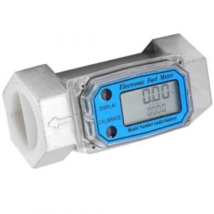 Débitmètre Numérique À Turbine, 120L/Min Débitmètre Liquide Jauge de Débit D’Eau Et de Carburant Antirouille 0-99999 Compteur de Carburant Électronique 1-1/2 Po Npt, pour Pistolets À Essence (Boaby, neuf)