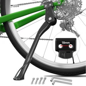 EFEALL B&eacute;quille de v&eacute;lo de 18 mm d'espacement des trous pour v&eacute;lo adulte de 66 &agrave; 73,7 cm, b&eacute;quille r&eacute;glable en alliage d'aluminium, robuste et antid&eacute;rapante pour montagne/route/v&eacute;lo &eacute;lectrique (EFEALL-FR, neuf)