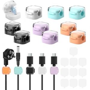 Lot de 10 clips magn&eacute;tiques pour c&acirc;bles de charge - Organisateur de c&acirc;bles magn&eacute;tiques - Multicolore - Pour table de chevet, bureau, voiture (zhangyongjian g, neuf)