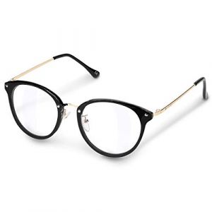 Navaris Lunettes Sans Correction - Lunettes Oculaire Sans Correction avec Monture et Verre Transparent - Femme et Homme (SX-Commerce, neuf)