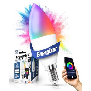 Energizer SmartHome Bougie LED intelligente Wi-Fi 5,5 W E14 contrôlable par application Compatible avec Alexa, Google Home et Siri Pas besoin de hub Multicolore et intensité variable (StarTrust GmbH, neuf)