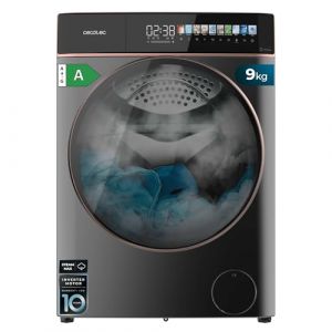 Cecotec Lave-linge 9Kg Chargement Frontal Bolero DressCode 9900 Inverter FullColor Steel A. Finition Acier 1400 Tr/min, &Eacute;cran 10,3", 11 Programmes, Inverter, SteamMax, Classe A (Cecotec, neuf)
