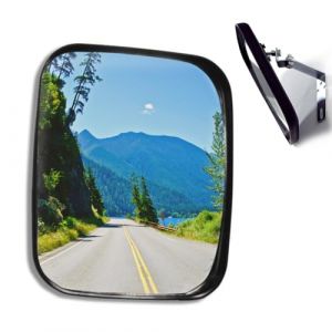 LOMUG Miroir de circulation grand angle sécurité convexe allée familiale garage hôpital parking sécurité routière miroir à point unique, intérieur et extérieur, 16 * 19 cm (JINGMEI-UK, neuf)