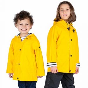 Breizh Ocean - Cir&eacute;, Imperm&eacute;able Enfant, Cr&eacute;ation Fran&ccedil;aise ELVEN Mixte Gar&ccedil;on ou Fille - Impermeable Enfant Int&eacute;rieur Ray&eacute; Style Marini&egrave;re avec Capuche - Manteau Garcon ou Fille de 1 &agrave; 14 ans (BREIZH OCEAN, neuf)