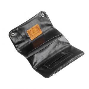 OUDQFCJ Blague a Tabac, Pochette de tabac a rouler en Cuir, Blague Tabac, Pochette Tabac (Noir) (Mapico, neuf)