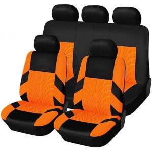 YoQIK Auto Ensembles Housses Siège pour Renault Clio 4,Avant Arrière Coussins Couvre Respirant Imperméable Protections Accessoires,Orange-7 (Doudouyoumidianzi, neuf)
