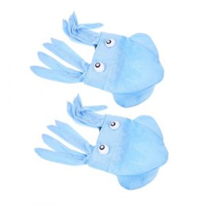Warmhm Lot de 2 Chapeaux Pieuvre Peluche Bleus Couvre-Chef Fantaisie Doux et L&eacute;ger Chapeau de D&eacute;guisement Amusant pour Halloween F&ecirc;tes Voyages et Anniversaires (Demetrius Rick, neuf)
