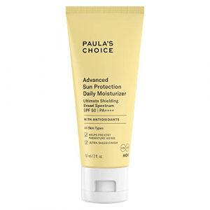 Paula's Choice Crème de Jour Advanced Sun Protection SPF 50 | PA++++ - Crème Solaire Hydratante Visage - Anti Âge - avec filtres UVA et UVB & Antioxidants - Pour Peaux Normales à Sèches - 60 ml (Paula's Choice Europe, neuf)