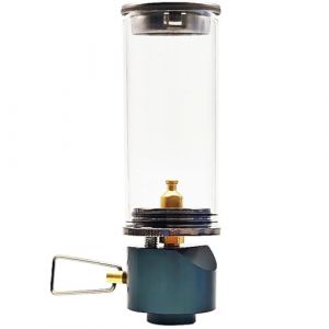 Lanterne à gaz, lanterne de gaz aux chandelles oniriques avec verre résistant à la chaleur, lampe avec vanne réglable, lumière pour le camping et la randonnée (YANGXIAOHUA, neuf)