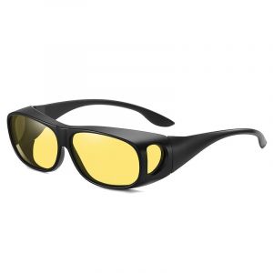 Lunettes de Nuit Polaris&eacute;es, protection UV anti reflet pour homme et femme,lunette jaune conduite de nuit lunettes polaris&eacute;es enveloppantes pour conduite, p&ecirc;che, golf (lentille de vision nocturne) (RongHuaDaHui, neuf)