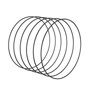 Worown 6 pièces 25cm Le Noir Cercle Métal, Anneau pour Couronne, Cerceau Metallique pour Faire Un décor de Couronne de Mariage et Artisanat Mural (Worown FR, neuf)