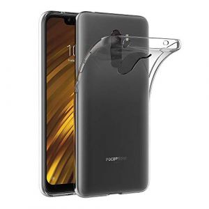 AICEK Coque Xiaomi Pocophone F1, Transparente Silicone Coque pour Xiaomi Pocophone F1 Housse Silicone Etui Case (6,18 Pouces) (AICEK EU Store, neuf)