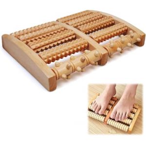 Massage Pieds en Bois, Rouleau de Massage Pieds Bois, Appareil de Massage des Pieds Manuel, Masseur Pieds bois soulagement fasciite plantaire, Th&eacute;rapie Reflexologie Plantaire Acupression (Convey Nee, neuf)