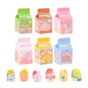 Gomme Set 6 pièces pour enfants, Gomme avec motif Fun Gomme avec incrustation pour l'école à la maison, Bureau Gommes Fournitures scolaires Papeterie Gomme pour cadeaux pour enfants étudiants (MLLTech, neuf)