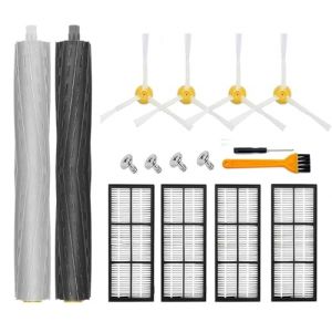 Pi&egrave;ces de Rechange pour Aspirateur iRobot Roomba 800 900 Series 805 850 860 861 866 870 871 880 890 960 980 981 985, 4 Filtres, 4 Brosses Lat&eacute;rales et vis et 1 Ensemble de Brosses Principales (Youduoduo, neuf)