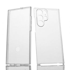 Max Power Digital Coque pour Samsung Galaxy S22 Ultra Silicone Transparent Housse Antichoc Double Face 360 Degrés Etui Arrière et Avant - Protection Complète de Votre Téléphone Portable (Max Power Digital, neuf)
