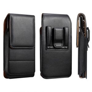 Étui en cuir synthétique avec clip de ceinture pour Samsung Galaxy A15 A36 A14 A04 A05s A26 A16 M34 A35 Galaxy S25 Ultra S24 Ultra Google Pixel 8 Pro 7 Pro (noir, XL) (Jlyifan's Store, neuf)