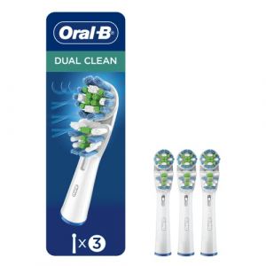 Oral-B Dual Clean Brosse à dents électrique Tête de rechange Brosse Recharge, 3 Count (ViCa-Ecommerce, neuf)