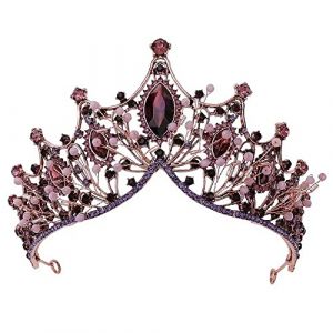 Couronne de princesse, Strass Cristal, déesse, reine, Déguisement de Noël, cosplay, Mariée Proms De Mariage Concours Princesse Parties, casque en or (PINDD, neuf)