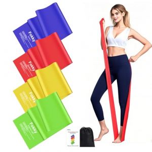 Fokky Elastique Musculation, [Lot de 4] Élastique Musculation 4 Niveaux, 2M Bande Elastique Musculation pour Sport, Pilates, Yoga, Musculation, Elastique Musculation Traction Homme & Femm (JelenaDarbi, neuf)