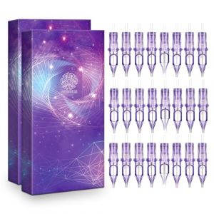 Atomus 50 aiguilles de tatouage différentes tailles de mélange rond Eyeliner Magnum rond MAG 12 standard violet 3rl 5rl 7rl 9rl 3Rs 5rs 7rs 9rs 5m1 7m1 stylo de tatouage silicone aiguilles de tatouage (hayou1989, neuf)