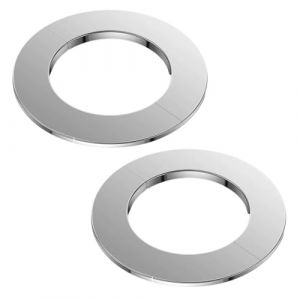 2 Pi&egrave;ces Cache Tuyau Radiateur Acier Inoxydable, 120 mm, Rosace chemin&eacute;e Murales en Acier Inoxydable, R&eacute;sistant &agrave; la Chaleur pour Chaudi&egrave;res (X F, neuf)