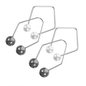 ULTECHNOVO 2 paires Entra&icirc;neur de Fossettes Visage pour Femme Appareil Tonification Facial Compact et Confortable Argent et Noir pour Musculation Joues et Am&eacute;lioration Contour (Chad Bi, neuf)