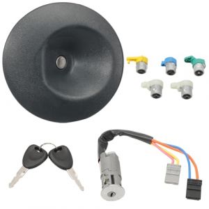 ZEALfix Kit Serrure de Porte Neiman + bouchon de r&eacute;servoir 7701472590 compatible avec Kangoo 1 1997-2008 Nissan Kubistar 2003-2009, avec cl&eacute; de rechange 7701470738 (NFSpeeding, neuf)