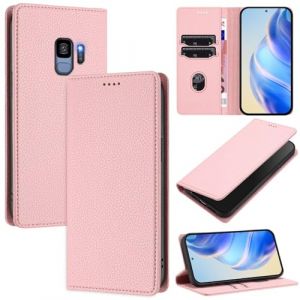 xinyunew Coque pour Samsung Galaxy S9, RFID Blocage Portefeuille Etui &agrave; Rabat, Housse en Cuir PU pour Samsung Galaxy S9, Rose (xinyunew, neuf)