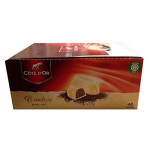 Cote D'or Bouchees White White Wit Belgian Chocolates 24,5 g Lot de 48 (United Brands of Europe, neuf)