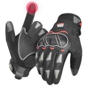 KEMIMOTO Gants de Moto Homologués CE 1KP, Gant Tactique Militaire Respirant à écran Tactile Plein-Doigt pour la Course de Moto, Gants Scooter Anti-Glissant, Gants Moto Scooter pour Femme et Homme (EnglandThere, neuf)