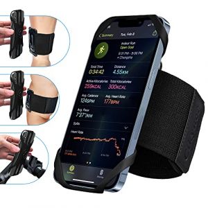 Cikyner Brassard de Sport, 3 en 1 Brassard de Téléphone Support de Téléphone de Vélo 360° Rotatif et Détachable Brassard Sport pour 4.5-7'' iPhone pour la Course à Pied, la Randonnée (SkylarkEU, neuf)