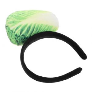 NULYLU Bandeau Cosplay Cabbage Hair Clasp Unique Accessoire Végétal Pour Fête Et Costume Tiare De Chou Chinois Tête Halloween Amusante (Kopouy, neuf)