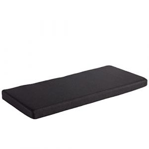 AFEBOO Coussin de banc 2/3 places - Pour intérieur et extérieur - Antidérapant - Doux - Lavable - Pour terrasse, cuisine, salle à manger (noir, 175 x 50 x 5 cm) (JKKLMM, neuf)