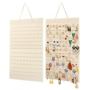 HMCEY Organisateur Bijoux Suspendu,Rangement Bijoux Mural,Organisateur de Boucles D'Oreilles,Hanging Jewelry Organizer,Porte Bijouxs Presentoir Mural,Pr&eacute;sentoir Boucles Oreilles pour Colliers Bagues (EASYFLOW TRADE LTD, neuf)
