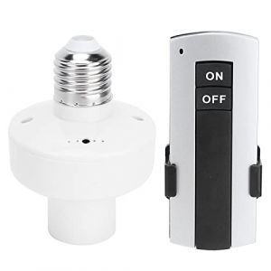 GAESHOW Douille E27, Support de Base de Douille de Lampe E27, Douille D'ampoule Sans Fil avec Accessoire de Télécommande, Télécommande Portée 30 m pour la Chambre à Coucher 220V (Fashion Ustory, neuf)