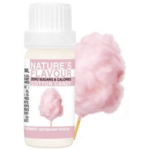 ALPHAPOWER FOOD Arôme alimentaire naturel barbe à papa I liquide - gouttes aromatisantes et édulcorant sans sucre, 1x10ml goût délicieux, vegan liquid sweetener Flavour Drops, Flavdrops (ALPHAPOWER FOOD, neuf)