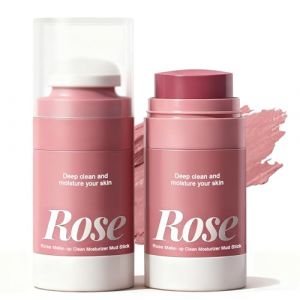 Masque Stick Rose,Masque Visage Nettoyant en Profondeur Stick,Nettoyage Profond des Pores,Contr&ocirc;le du S&eacute;bum et Hydratation,Purifie et Adoucit la Peau,Soin Quotidien Pratique pour Femmes et Hommes (Yalantemj, neuf)