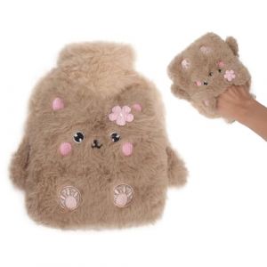 VOSSOT 400ML Bouillotte Peluche, Bouillotte Enfant avec Couvercle, Bouillotta Ours Bouillotta Peluche Bouillott pour Soulager la Douleur de L'arthrite Douleur Dos Th&eacute;rapie Chaude pour Soulage Regles (caixianli, neuf)