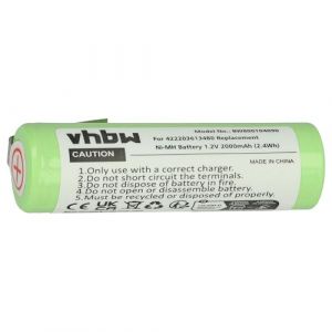 vhbw Batterie Compatible avec Philips Norelco HQ6849, HS350, HS355, HS600, T2000, T3000 Rasoir Tondeuse &eacute;lectrique (2000mAh, 1,2V, NiMH) (ElectroPapa, neuf)