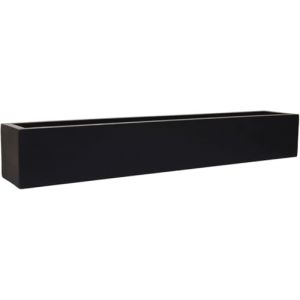 VIVANNO Jardinière Balcon Jardinière en Fibre de Verre FLOBO Anthracite - 15x100x17 cm (AE Trade, neuf)