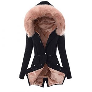 Veste Polaire Femme Mi Longue Polaire Couleur Uni Large Chic Et Glamour Casual Coat Nouvelle Parka Respirant Manteau De Pluie Femme Marque Sweat-Shirt Femme Mi Saison Pull Noir M (TOFOTL✈8-21 Jours Arrivent, neuf)