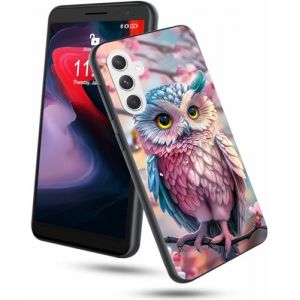 GFRGTFHYT Coque de protection fine en silicone TPU souple pour Samsung Galaxy A26 5G avec motif hibou rose pour femme - Coque de protection fine en caoutchouc antichoc et anti-rayures pour Samsung A25 (GFRGTFHYT, neuf)